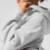 Renown Ağır French Terry Kapüşonlu Kapüşonlu Sweatshirt - Atletik Melanj Gri