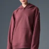 Renown Ağır French Terry Kapüşonlu Sweatshirt - Bordo Trüf