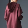 Renown Ağır French Terry Kapüşonlu Sweatshirt - Bordo Trüf