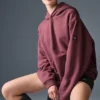 Renown Ağır French Terry Kapüşonlu Sweatshirt - Bordo Trüf