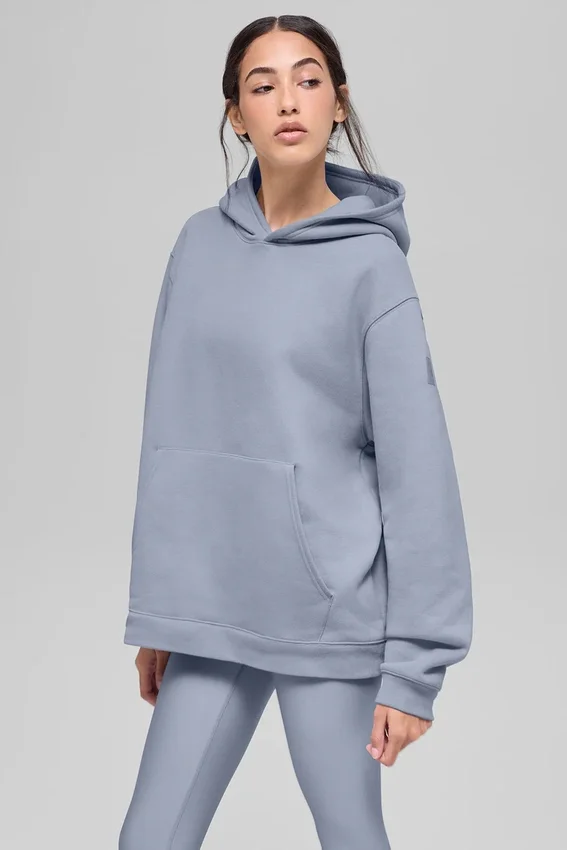 Renown Ağır French Terry Kapüşonlu Sweatshirt - Winter Frost