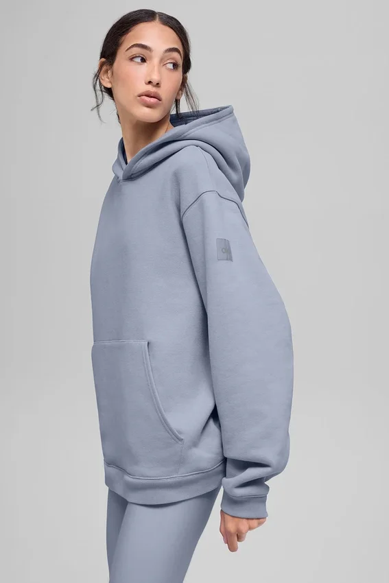 Renown Ağır French Terry Kapüşonlu Sweatshirt - Winter Frost