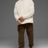Renown Ağır Kumaş 1/4 Fermuarlı - Kemik Rengi
