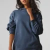 Renown Ağır Kumaş Kapüşonlu Sweatshirt - Bluestone