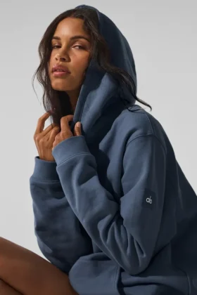 Renown Ağır Kumaş Kapüşonlu Sweatshirt – Bluestone
