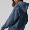 Renown Ağır Kumaş Kapüşonlu Sweatshirt - Bluestone