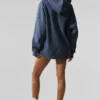 Renown Ağır Kumaş Kapüşonlu Sweatshirt - Bluestone