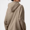 Renown Tam Fermuarlı Kapüşonlu Kapüşonlu Sweatshirt - Gravel