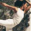 Örgü Desenli En Pointe Atlet - Fildişi