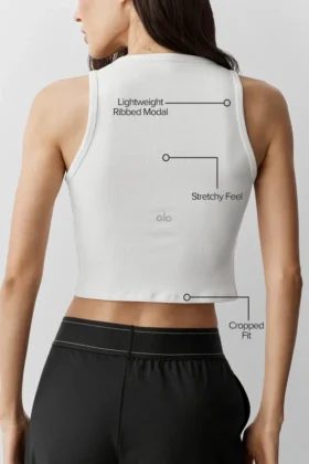 Örgü Modal Henley Atlet – Beyaz