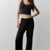 Ribana Modal Henley Tank - Siyah