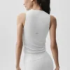 Ribbed En Pointe Tank - Beyaz