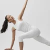 Ribbed En Pointe Tank - Beyaz
