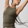 Ribbed En Pointe Tank - Zeytin Ağacı