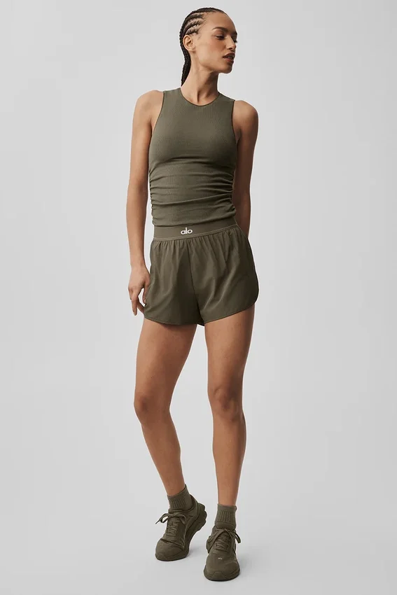 Ribbed En Pointe Tank - Zeytin Ağacı