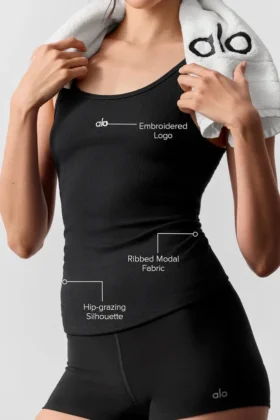 Ribbed Prosper Tank – Siyah
