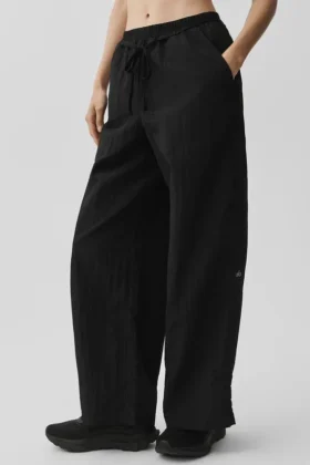 Ripstop Electric Düz Paça Pantolon - Siyah