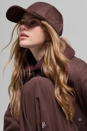 Saten Off-Duty Şapka – Brownstone