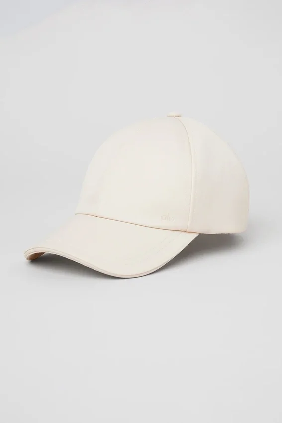 Saten Off-Duty Şapka - Krem
