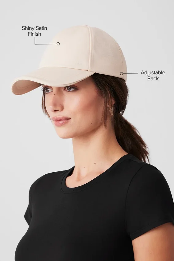Saten Off-Duty Şapka - Krem