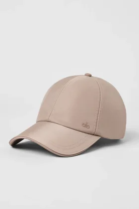 Saten Off-Duty Şapka - Taupe Saten