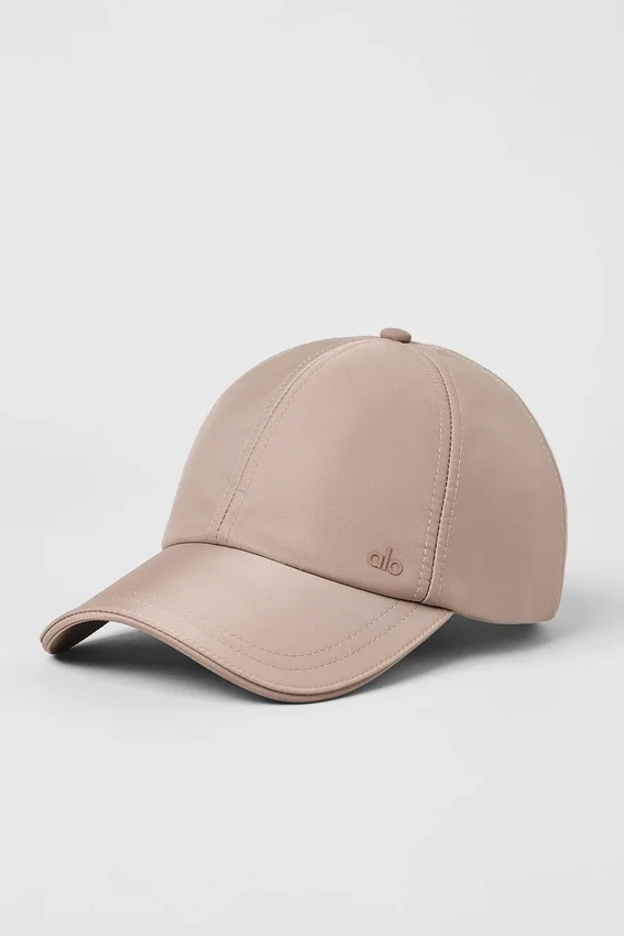 Saten Off-Duty Şapka - Taupe Saten