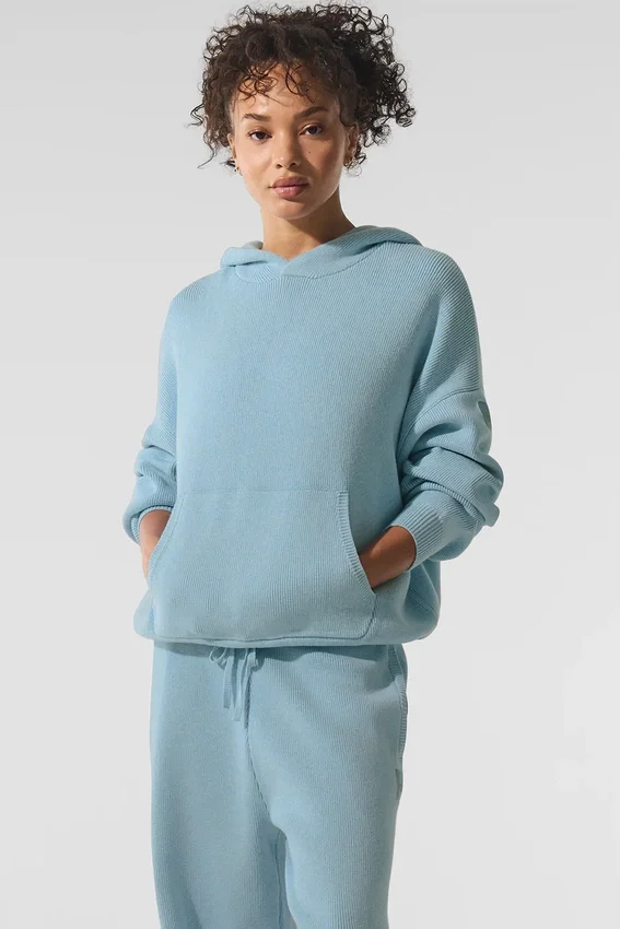 Scholar Kapüşonlu Kazak - Gök Mavisi Melanj