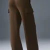 Scholar Örme High-Waist Kargo Pantolon - Espresso