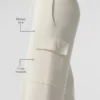 Scholar Örme High-Waist Kargo Pantolon - Fildişi