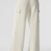 Scholar Örme High-Waist Kargo Pantolon - Fildişi