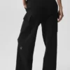Scholar Örme High-Waist Kargo Pantolon - Siyah