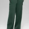 Scholar Örme High-Waist Kargo Pantolon - Yonca Yeşili