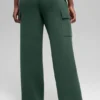 Scholar Örme High-Waist Kargo Pantolon - Yonca Yeşili