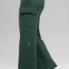 Scholar Örme High-Waist Kargo Pantolon - Yonca Yeşili
