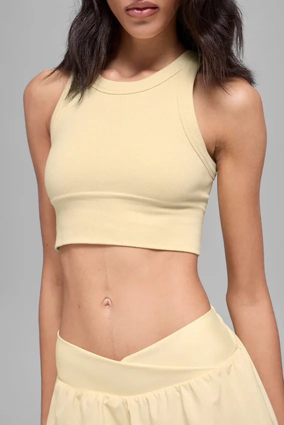Seamless Delight Yüksek Boyunlu Sütyen - Mum Işığı Sarısı
