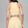 Seamless Delight Yüksek Boyunlu Sütyen - Mum Işığı Sarısı