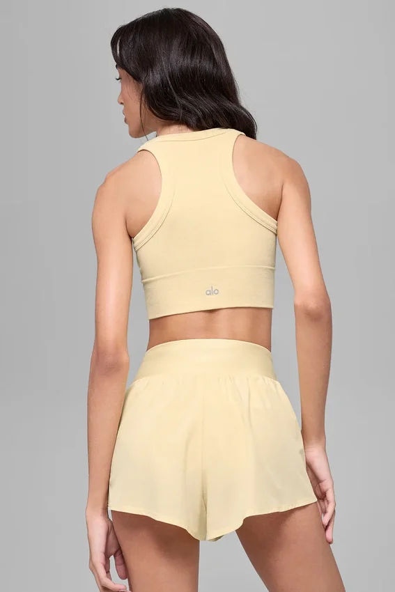 Seamless Delight Yüksek Boyunlu Sütyen - Mum Işığı Sarısı