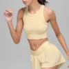 Seamless Delight Yüksek Boyunlu Sütyen - Mum Işığı Sarısı