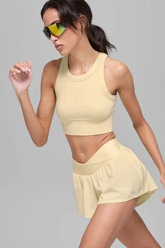 Seamless Delight Yüksek Boyunlu Sütyen - Mum Işığı Sarısı