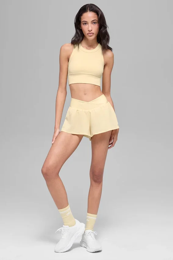 Seamless Delight Yüksek Boyunlu Sütyen - Mum Işığı Sarısı