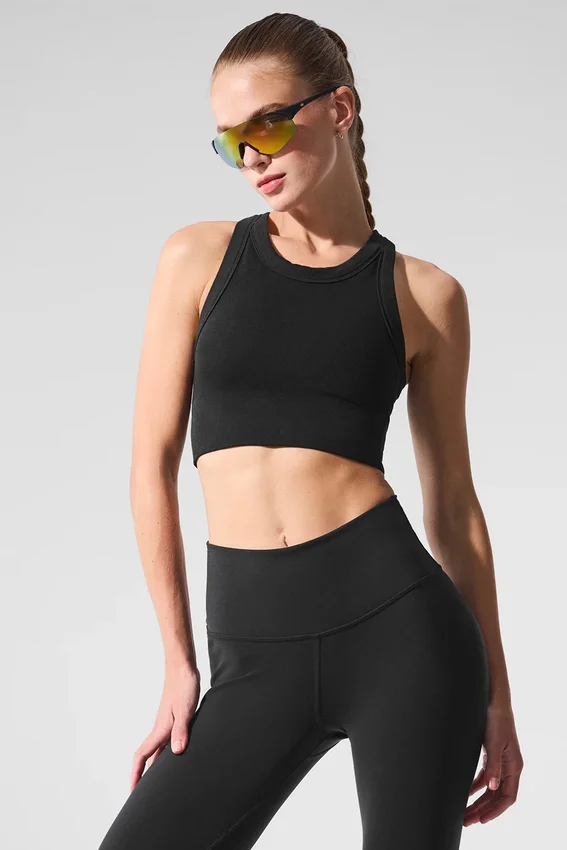 Seamless Delight Yüksek Boyunlu Sütyen - Siyah
