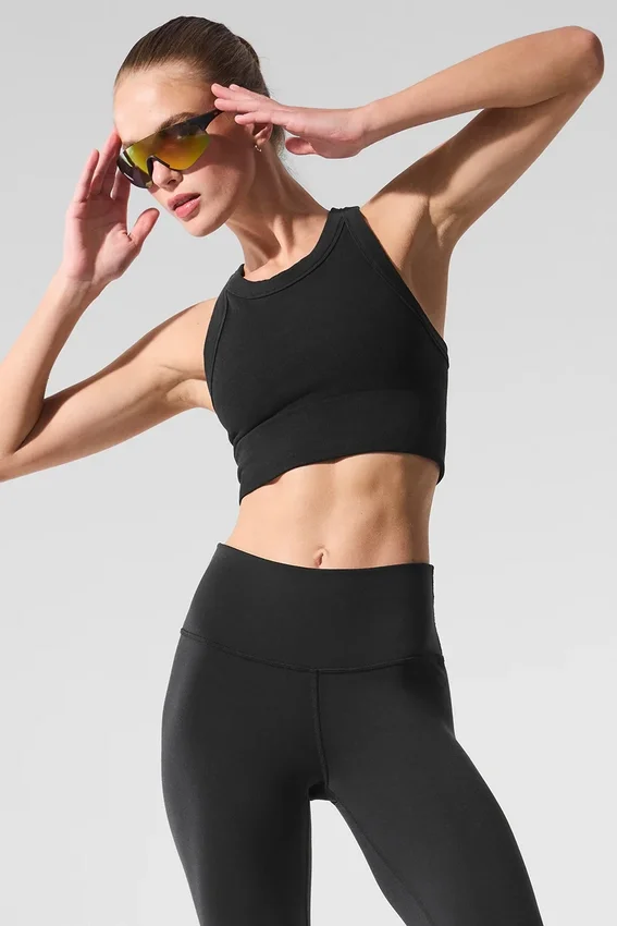 Seamless Delight Yüksek Boyunlu Sütyen - Siyah