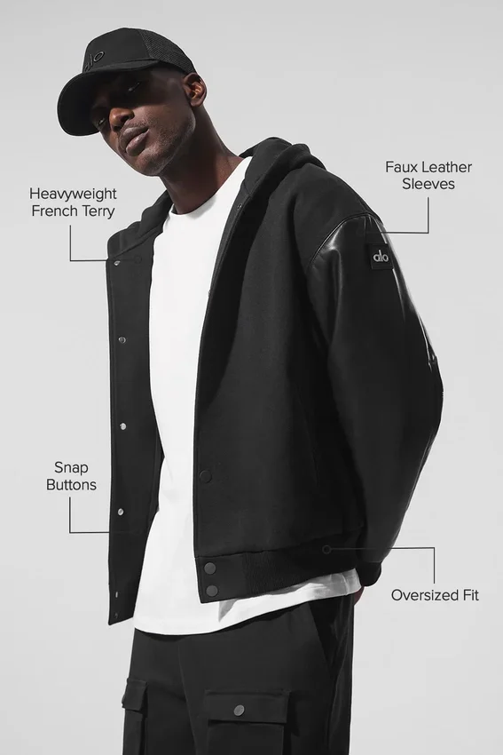 Select Kapüşonlu Bomber Ceket - Siyah