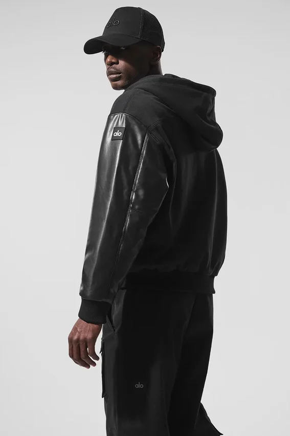 Select Kapüşonlu Bomber Ceket - Siyah