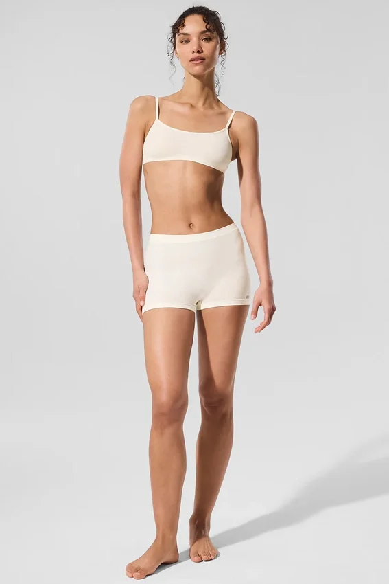 Sheer Glow Boyshort - Fildişi