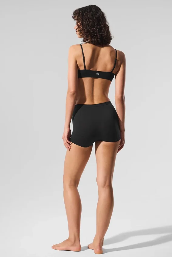 Sheer Glow Boyshort - Siyah