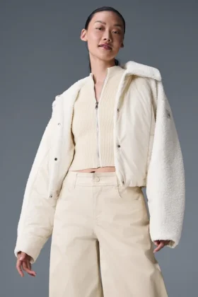 Sherpa Cozy Escape Puffer - Fildişi/Fildişi