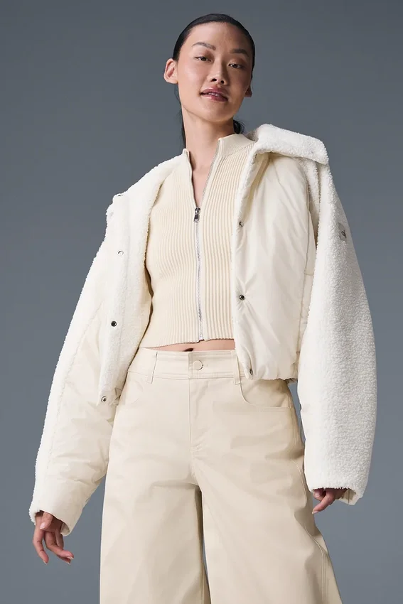 Sherpa Cozy Escape Puffer - Fildişi/Fildişi