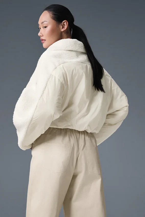 Sherpa Cozy Escape Puffer - Fildişi/Fildişi