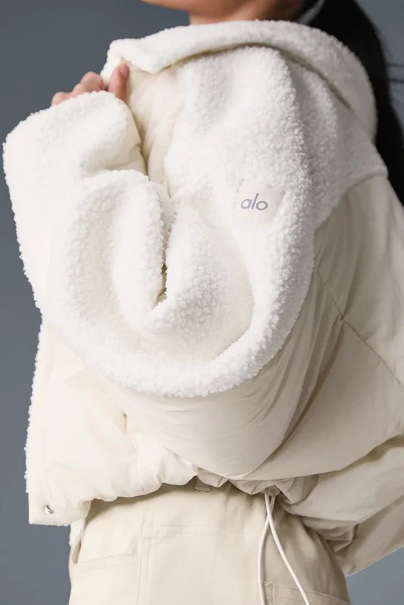 Sherpa Cozy Escape Puffer - Fildişi/Fildişi
